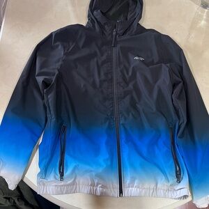 Gradient Black and Blue Hooded Jacket Hollister Never worn